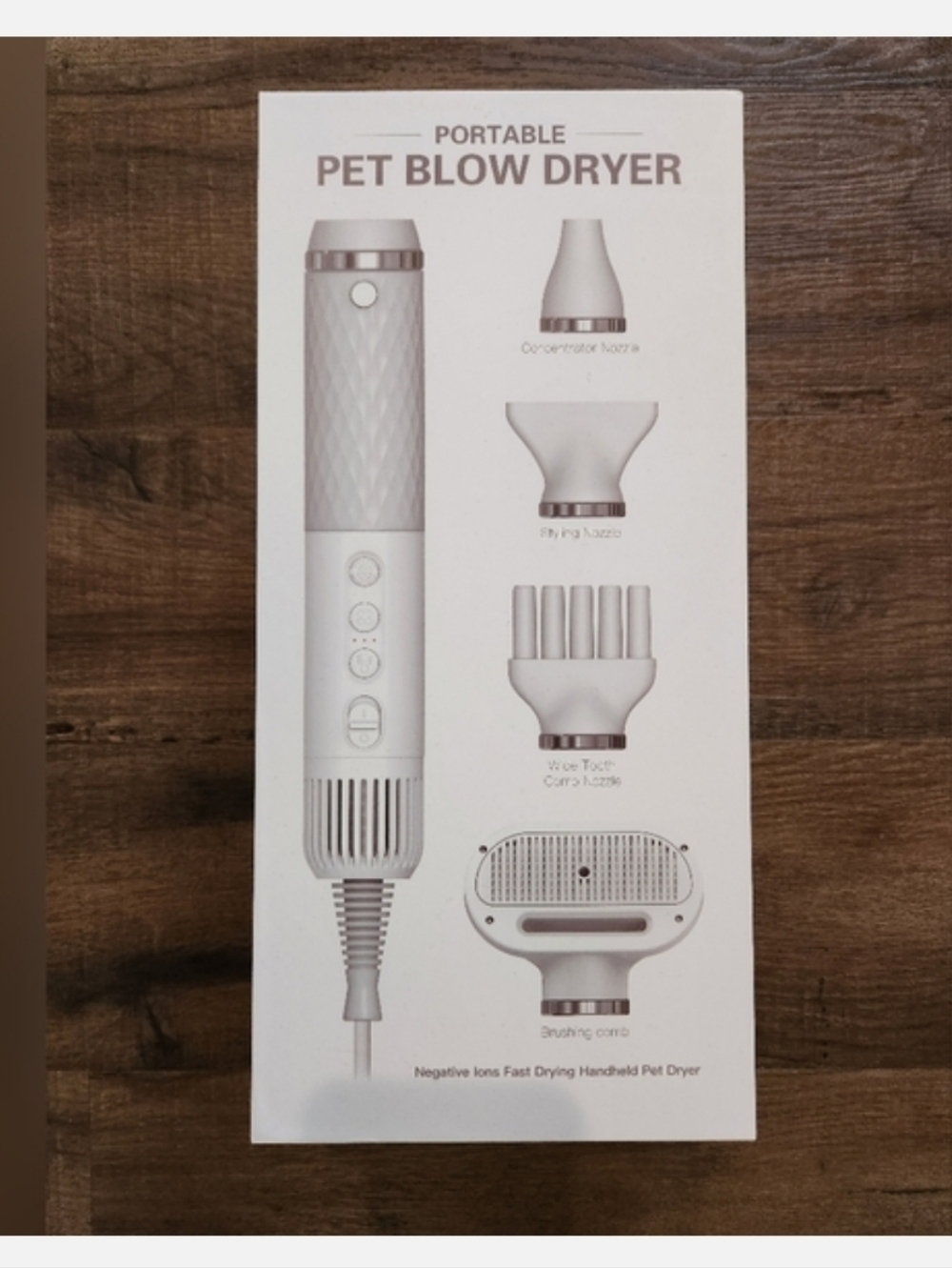Portable Pet Blow Dryer in White